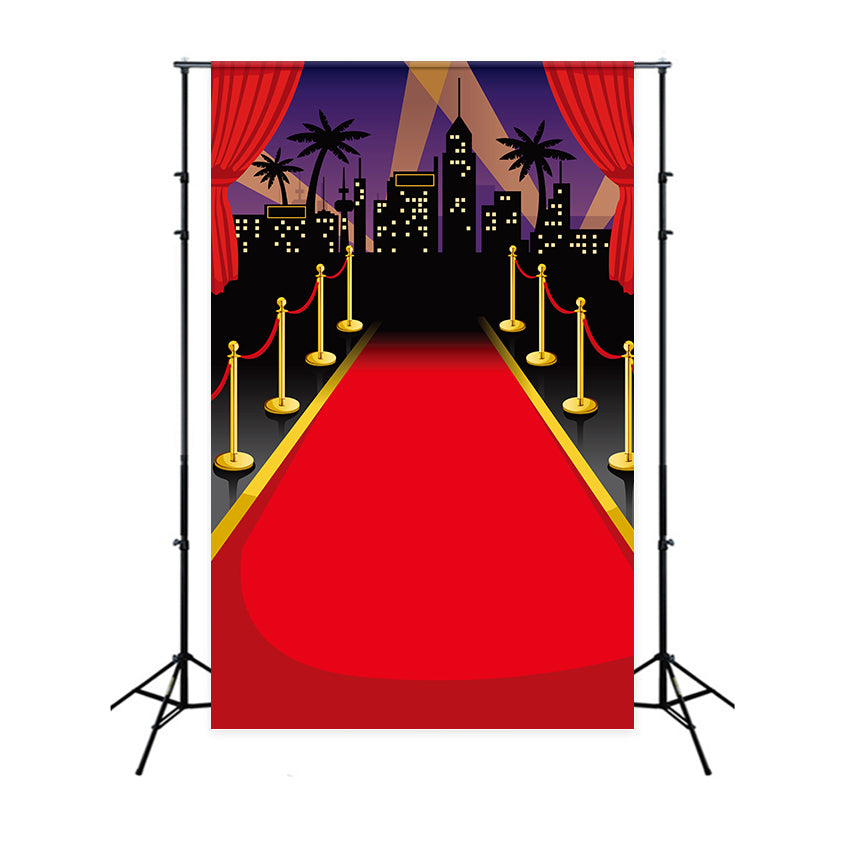 Red Carpet Backdrops City Skyline Silhouette Backdrop UK GQ4-83