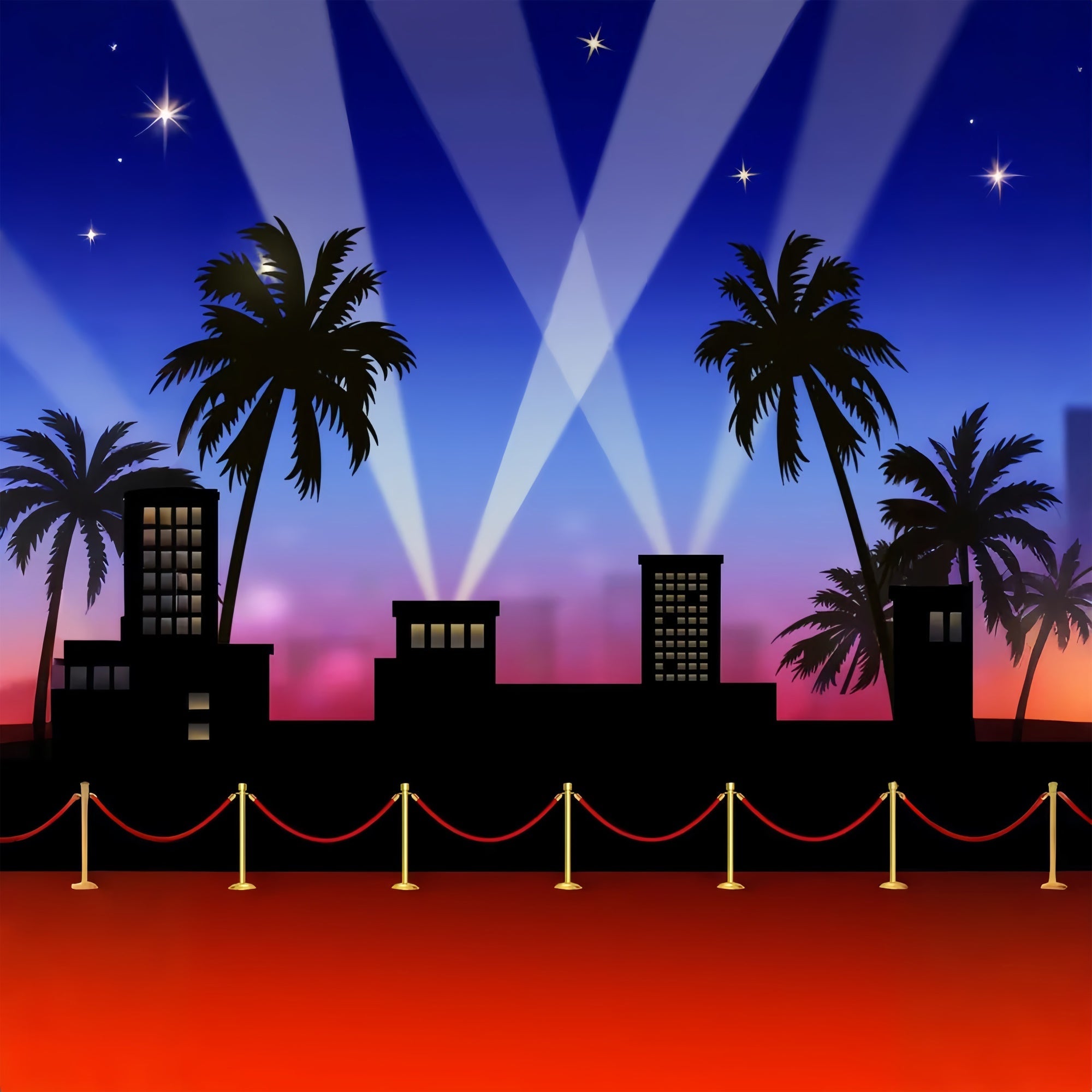 Backdrop Red Carpet Glamour Night Skyline Light Backdrop UK GQ4-84