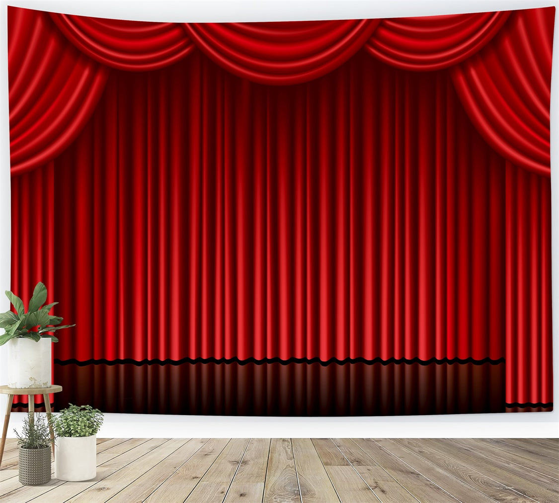 Red Carpet Backdrop Red Drapes Traditional Stage Backdrop UK GQ4-85