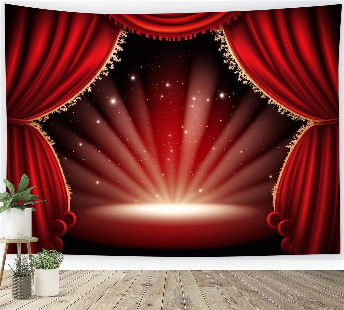 Backdrop Red Carpet Shimmering Lights Stage Backdrop UK GQ4-87