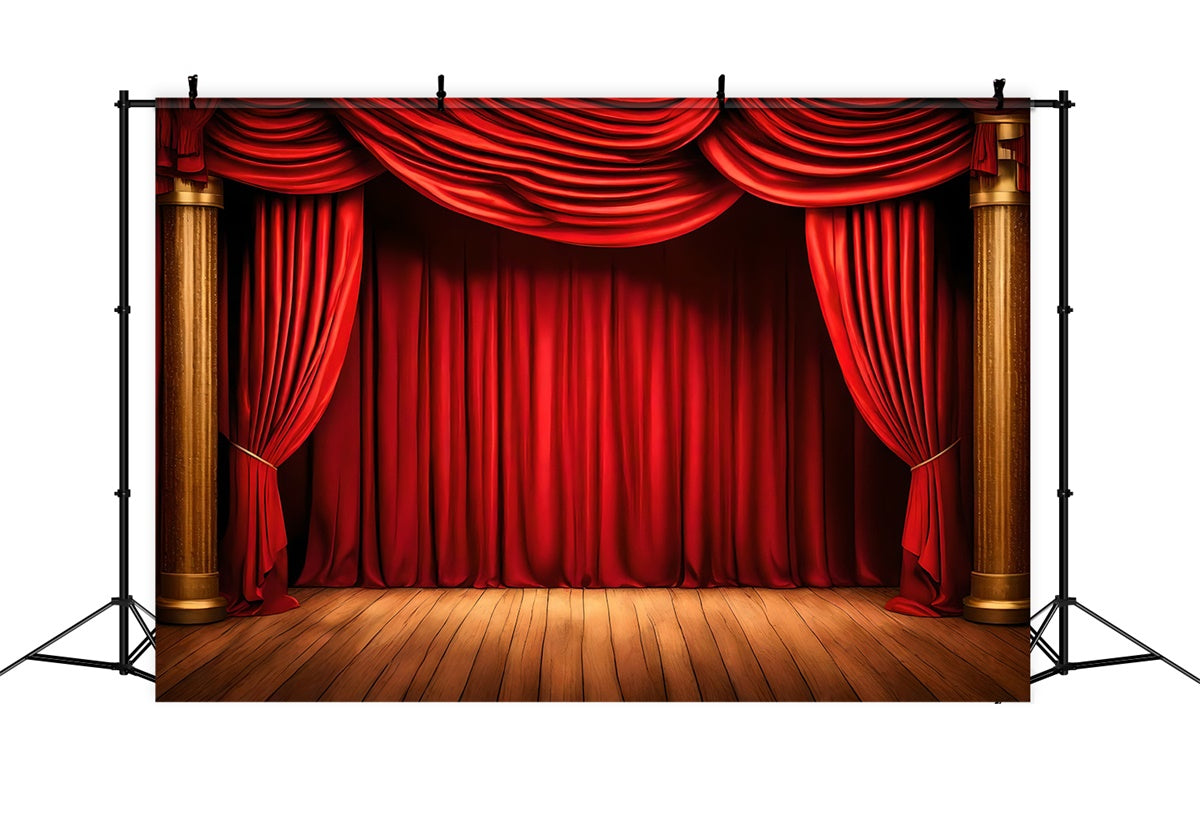 Backdrop Red Carpet Classic Stage Golden Pillar Backdrop UK GQ4-88