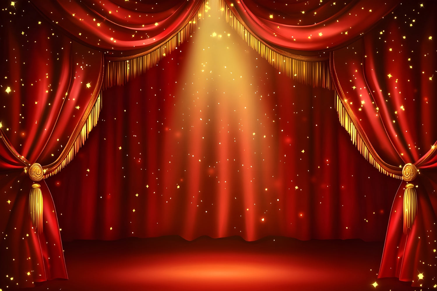 Red Carpet Photo Backdrop Golden Sparkle Curtain Backdrop UK GQ4-94