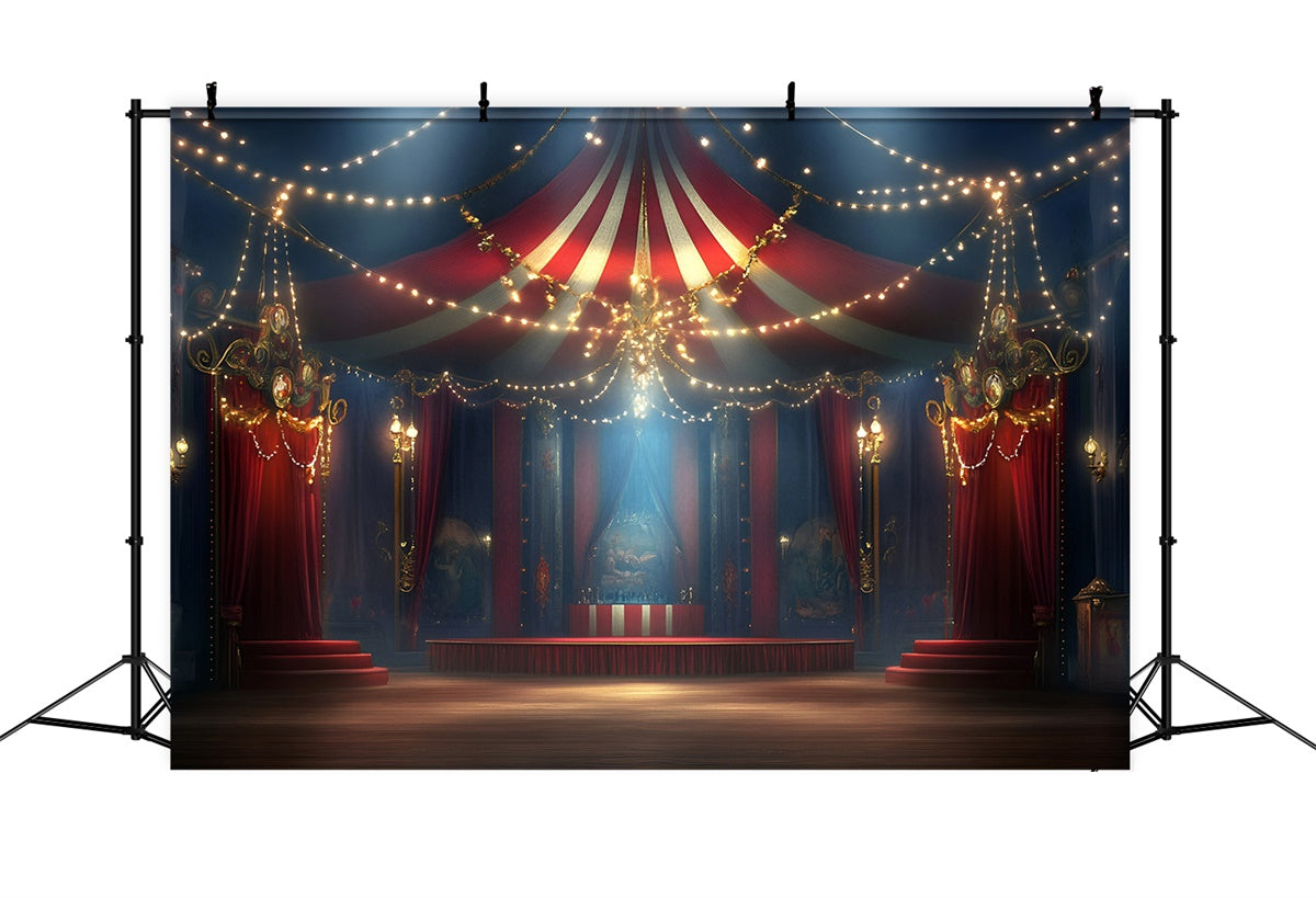 Vintage Circus Backdrop Night Circus String Lights Backdrop UK GQ5-109