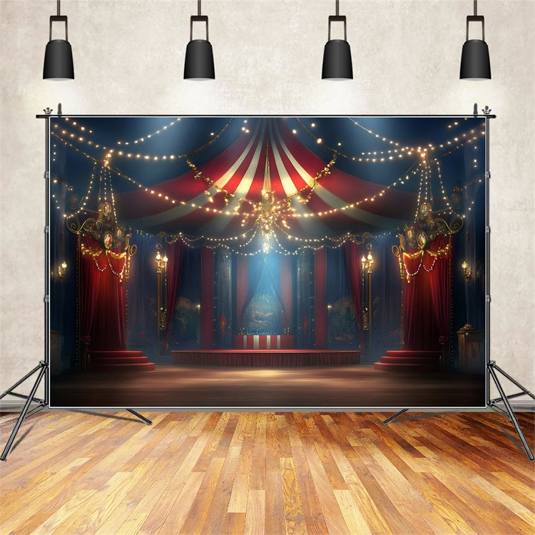 Vintage Circus Backdrop Night Circus String Lights Backdrop UK GQ5-109