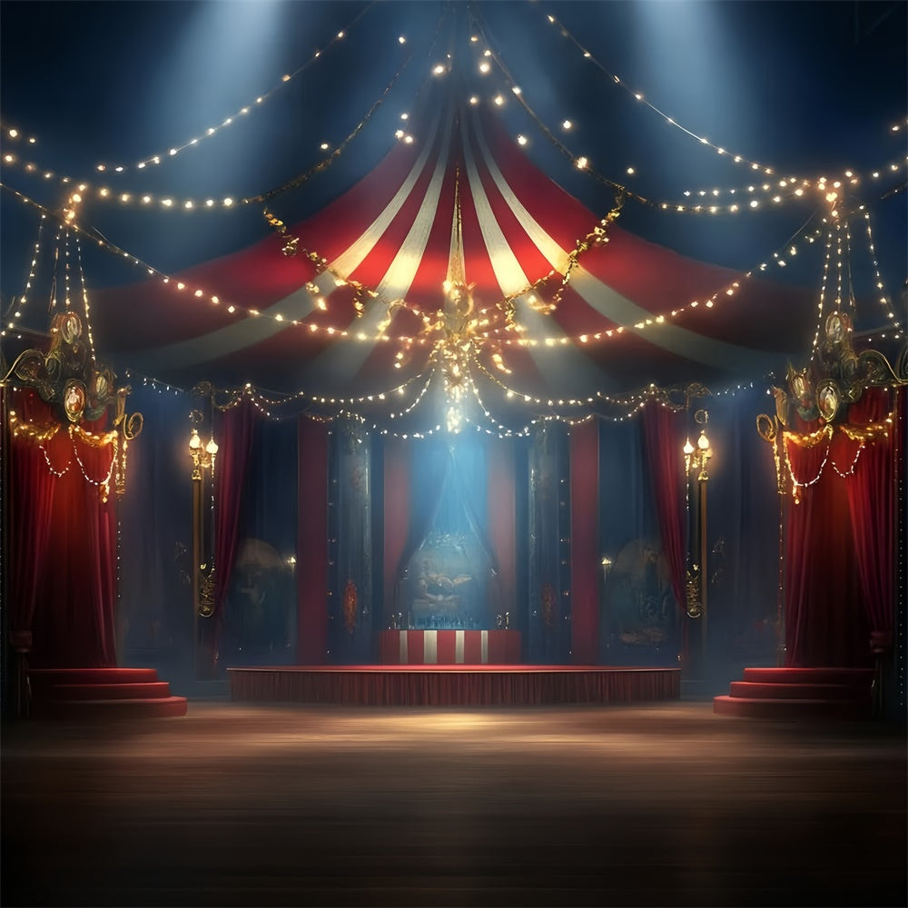 Vintage Circus Backdrop Night Circus String Lights Backdrop UK GQ5-109
