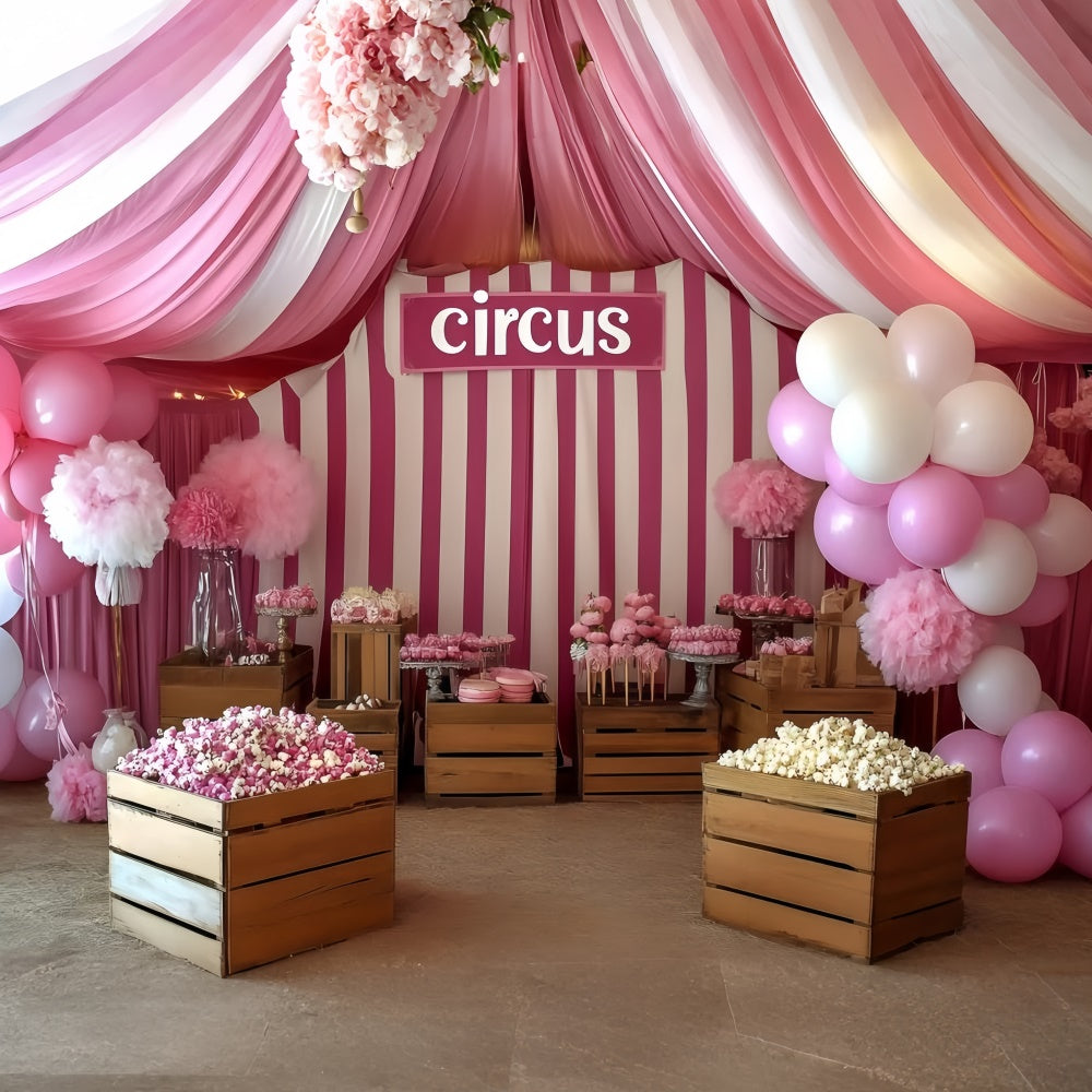 Circus Photography Backdrop Cotton Candy Tent Dessert Backdrop UK GQ5-136