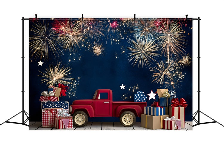Fireworks Backdrop Firework Red Truck Children Backdrops UK GQ5-179