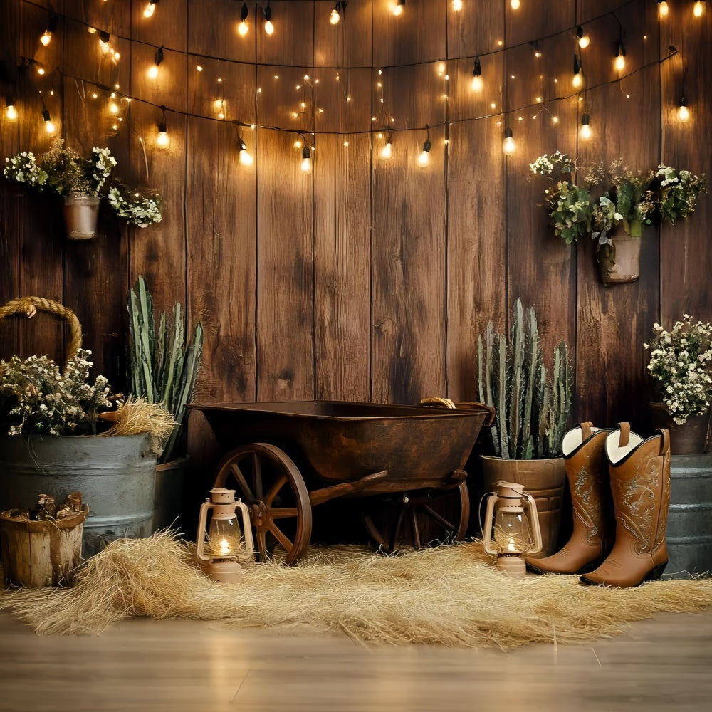 Cowboy Backdrops Cactus Charm Western Children Backdrops UK GQ5-181