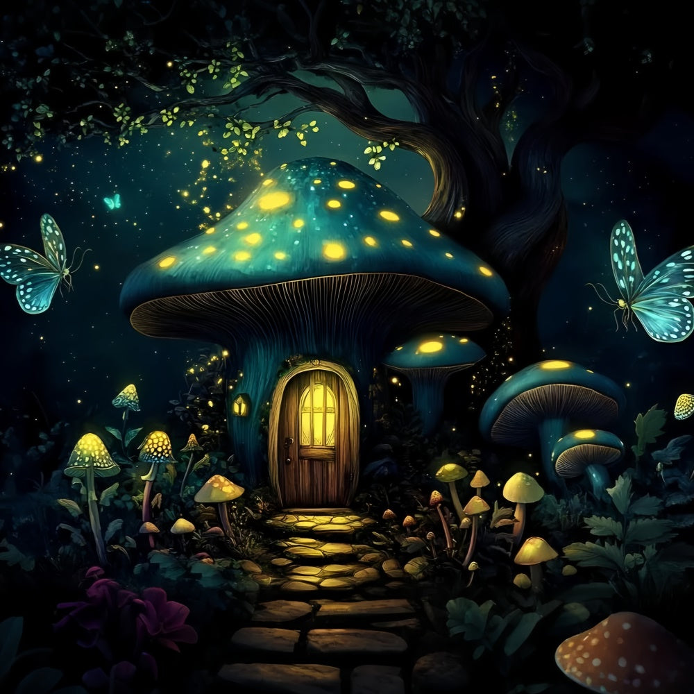 Children Backdrops Enchanted Mushroom Forest Backdrop UK GQ5-187