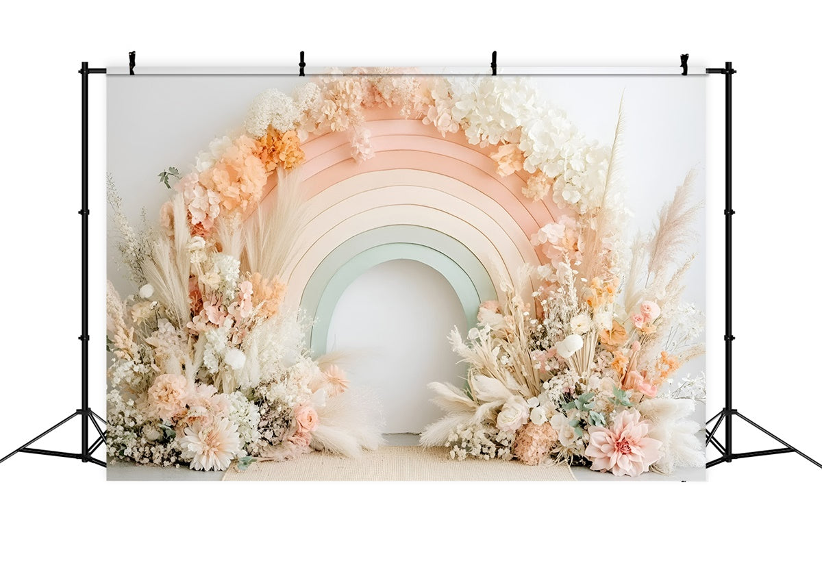 Newborn Photo Backdrop Soft Bohu Flower Arch Backdrop UK GQ5-192