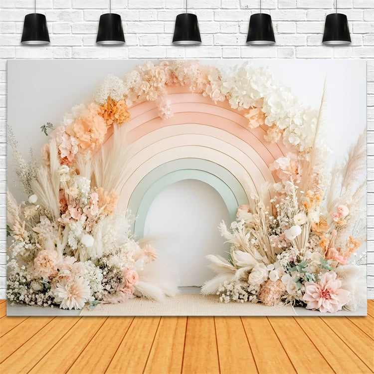 Newborn Photo Backdrop Soft Bohu Flower Arch Backdrop UK GQ5-192