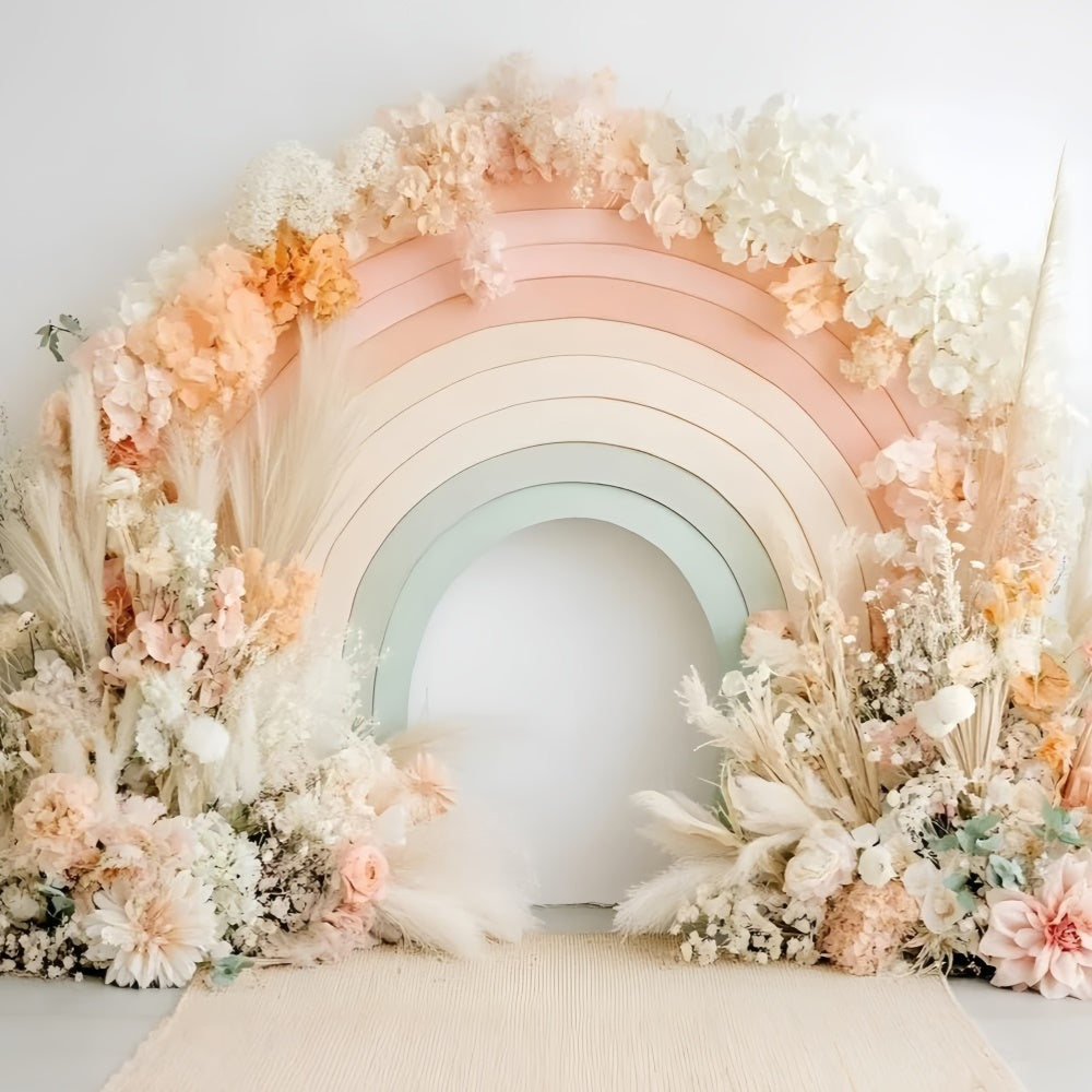 Newborn Photo Backdrop Soft Bohu Flower Arch Backdrop UK GQ5-192