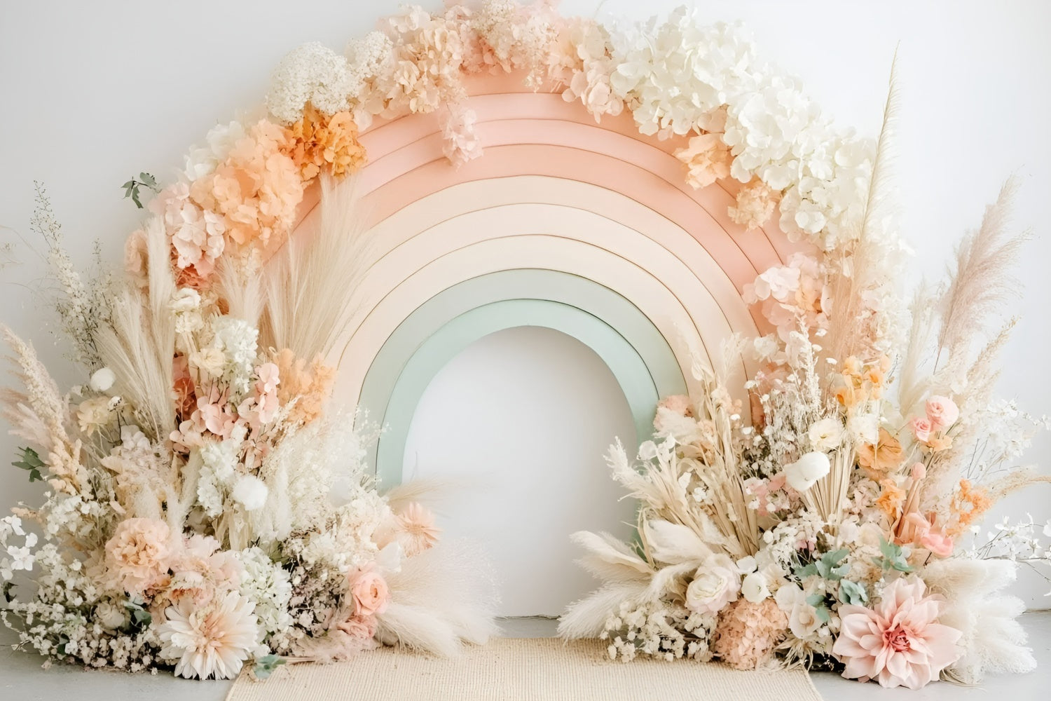 Newborn Photo Backdrop Soft Bohu Flower Arch Backdrop UK GQ5-192