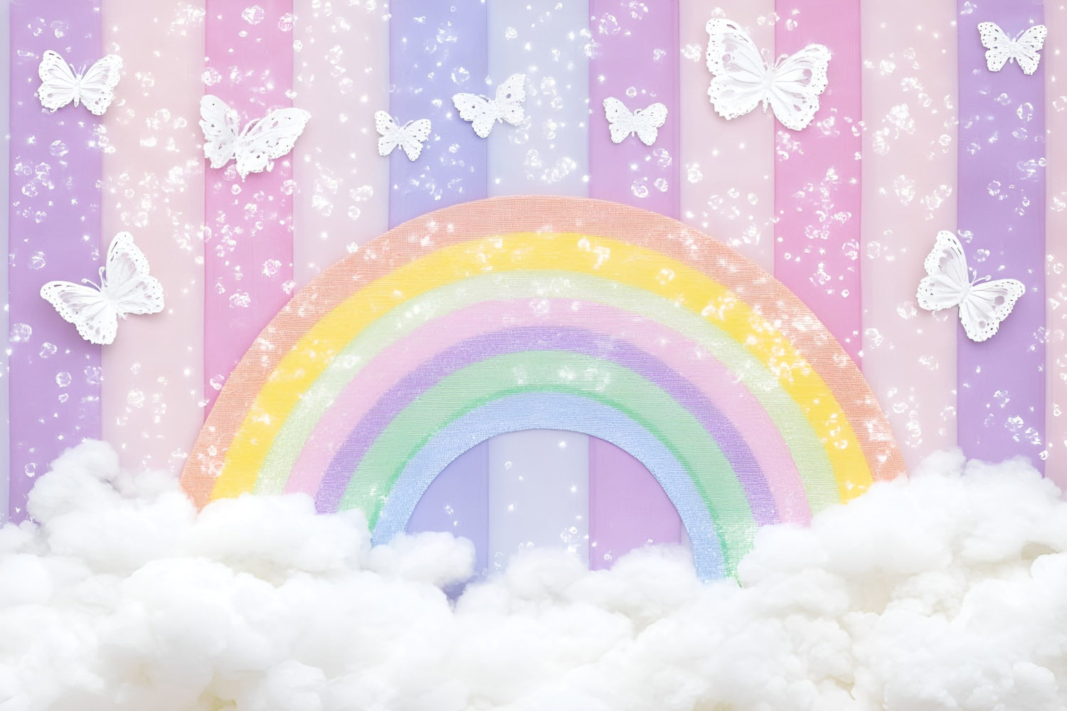 Rainbow Backdrop Fairytale Arch Butterfly Kids Backdrop UK GQ5-194