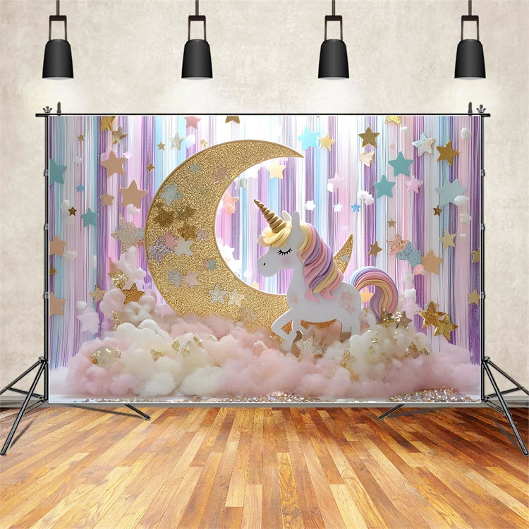 Stars Backdrop Stars Unicorn Fantasy Newborn Photo Backdrop UK GQ5-195