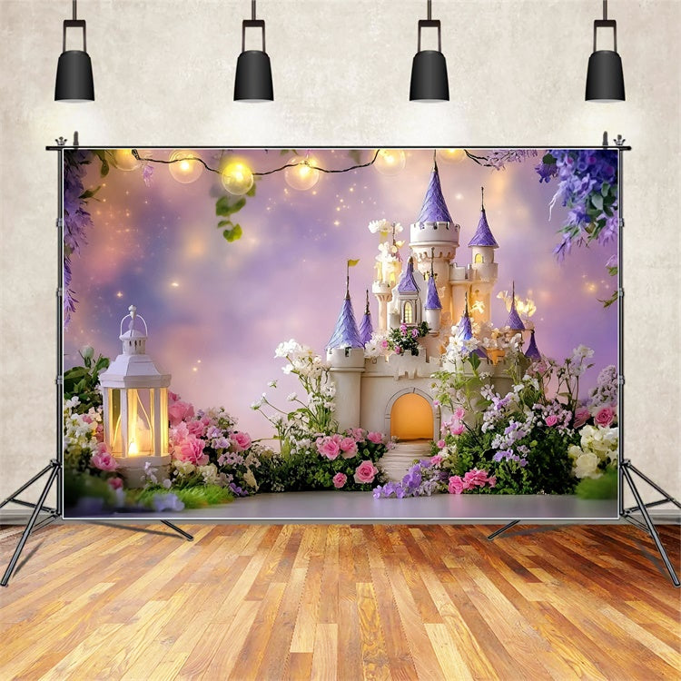 Castle Backdrops Twilight Flower Castle Children Backdrops UK GQ5-200