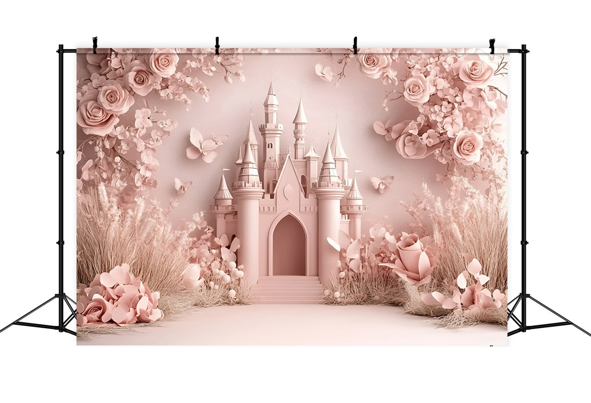 Castle Backdrop Soft Petal Castle Charm Newborn Backdrop UK GQ5-203