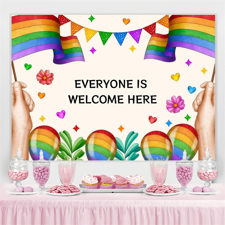 Pride Month Backdrop Illustrated Banner Backdrop UK GQ5-211