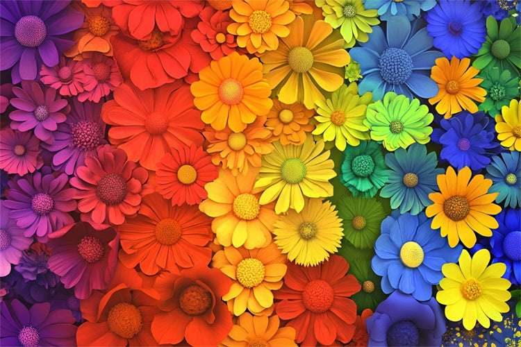 Pride Backdrop Colorful Floral Celebration Backdrop UK GQ5-231