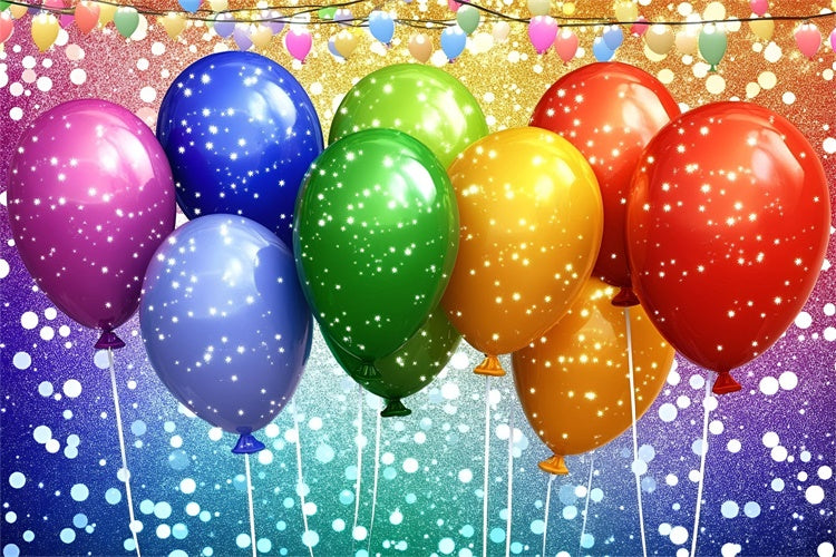 Pride Backdrops Sparkling Rainbow Balloons Backdrop UK GQ5-233