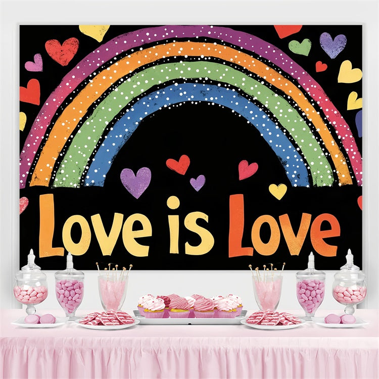 Pride Month Backdrop Rainbow Arch Love Backdrop UK GQ5-236
