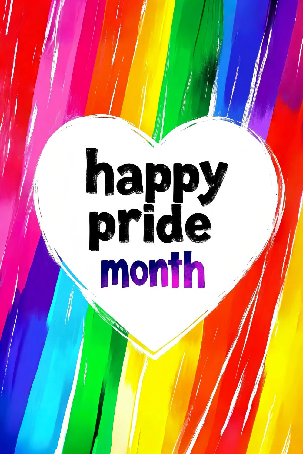 Pride Month Backdrop Rainbow Painted Love Backdrop UK GQ5-240