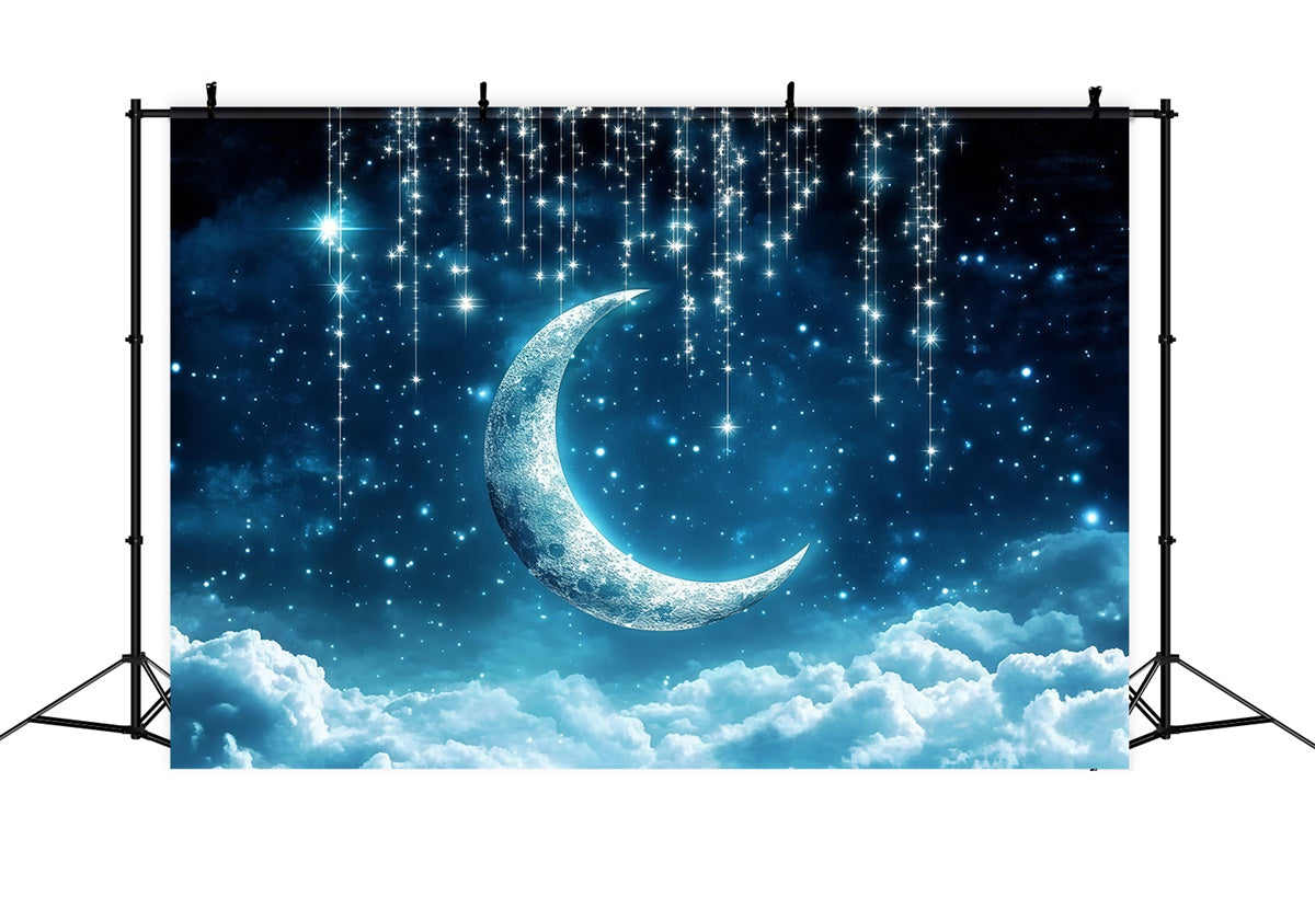 Moon And Stars Backdrop Midnight Blue Moon Backdrop UK GQ5-68