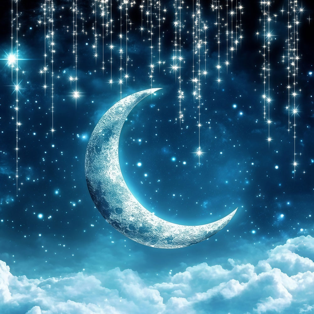 Moon And Stars Backdrop Midnight Blue Moon Backdrop UK GQ5-68