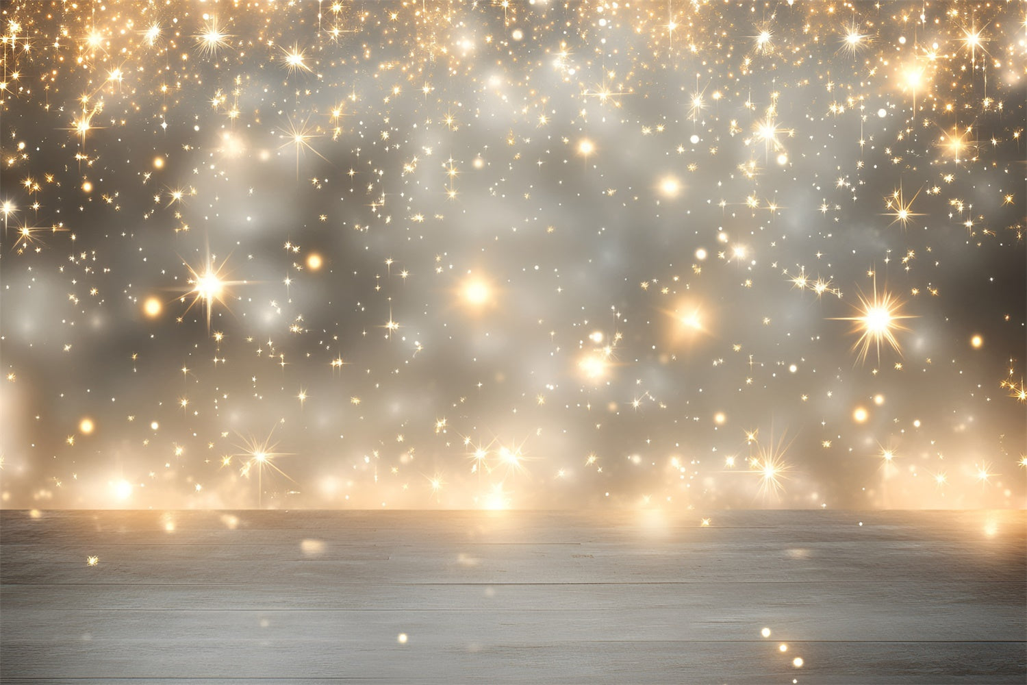 Stars Backdrop Wooden Floor Sparkle Star Backdrop UK GQ5-70