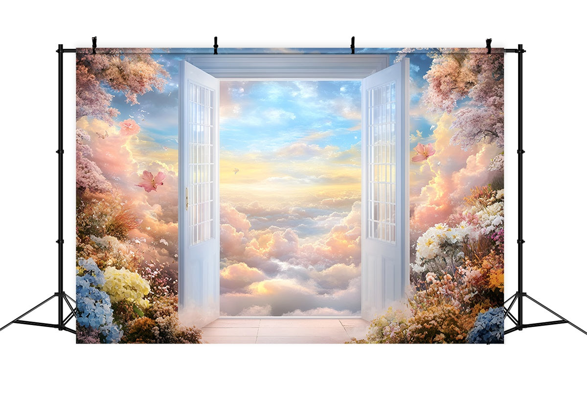 Sky Backdrop Pastel Sky Garden Entrance Backdrop UK GQ57-113