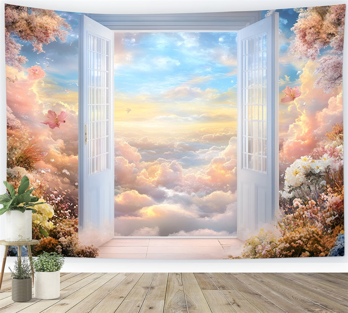 Sky Backdrop Pastel Sky Garden Entrance Backdrop UK GQ57-113