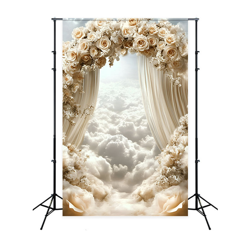 Cloud Photography Backdrop Rose Arch Heaven Backdrop UK GQ57-114