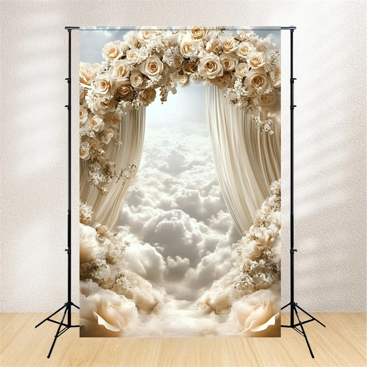 Cloud Photography Backdrop Rose Arch Heaven Backdrop UK GQ57-114