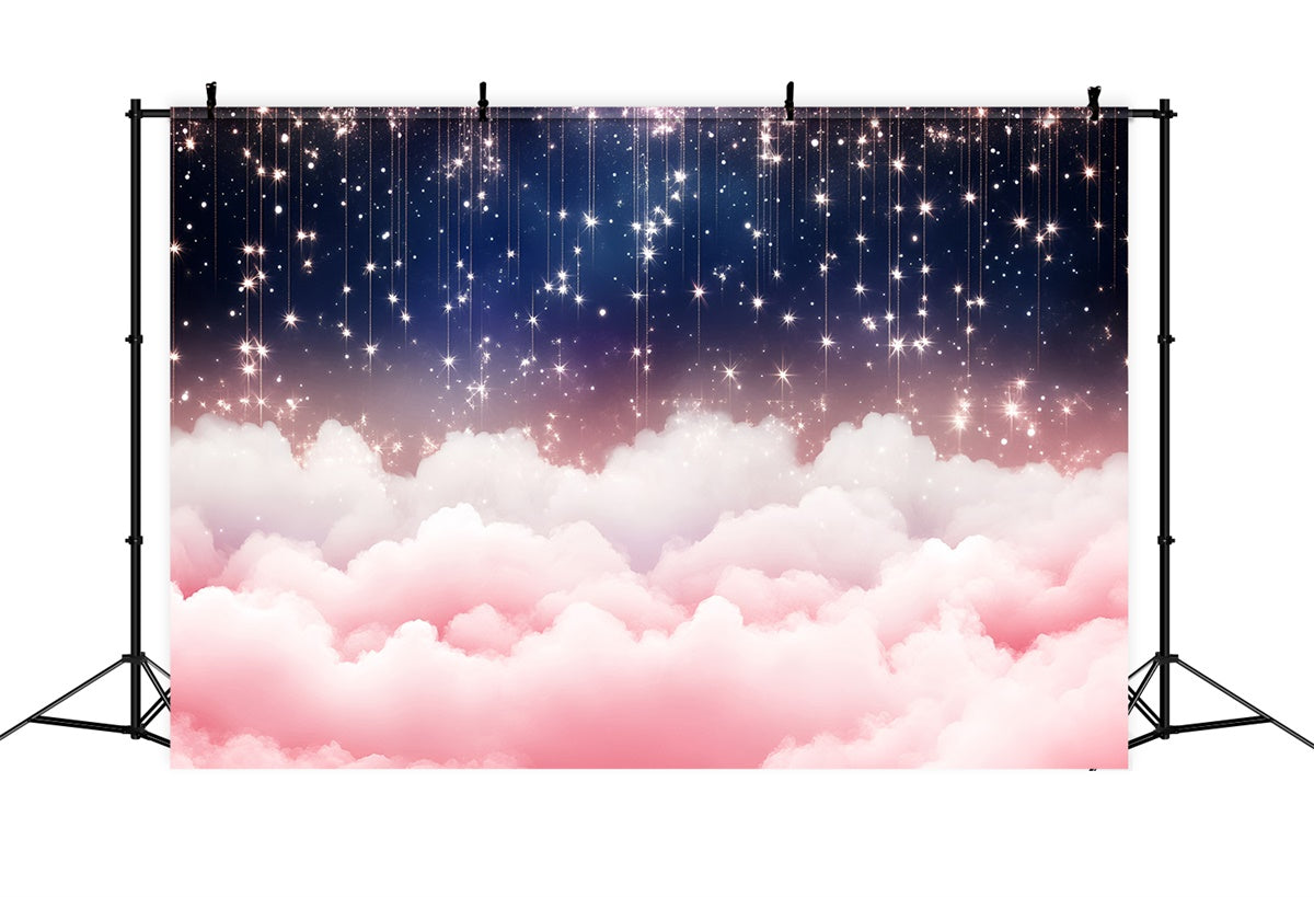 Clouds Photo Backdrop Sparkling Night Cloud Backdrop UK GQ57-117