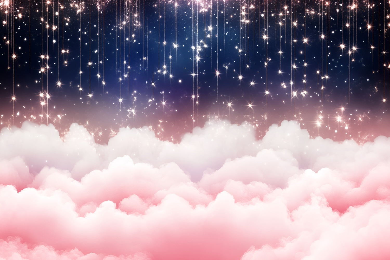 Clouds Photo Backdrop Sparkling Night Cloud Backdrop UK GQ57-117