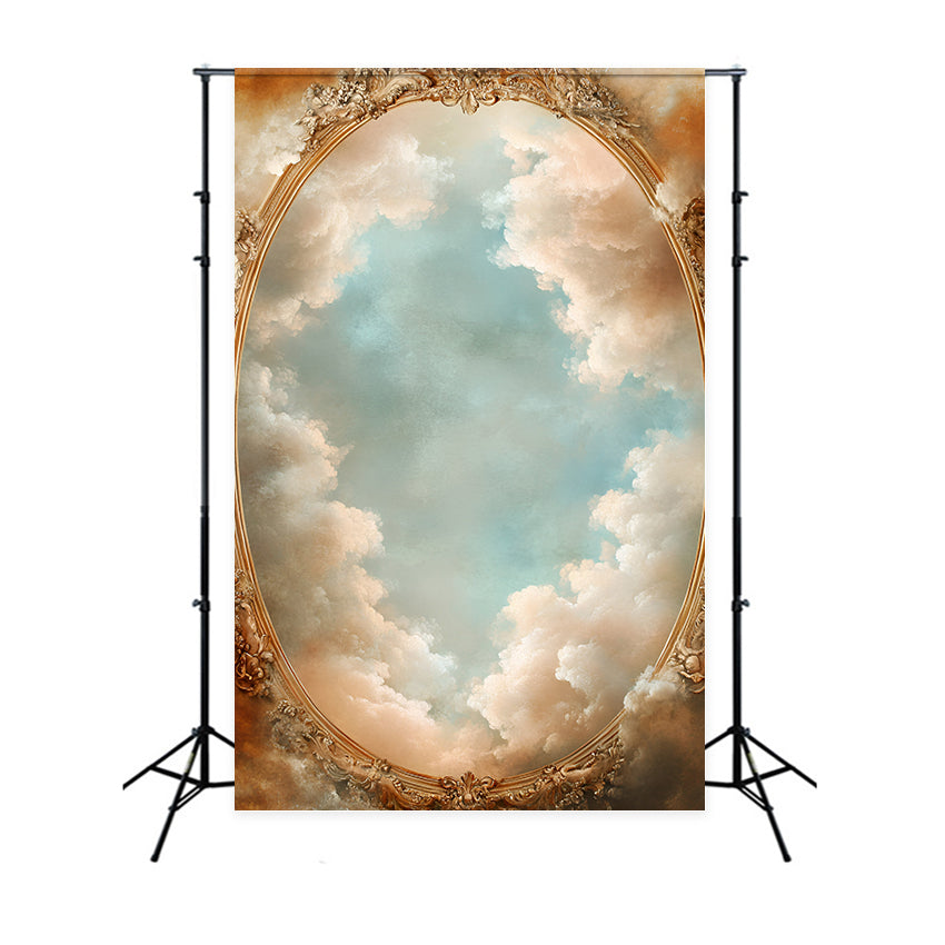 Cloud Backdrop Photography Vintage Sky Frame Backdrop UK GQ57-126
