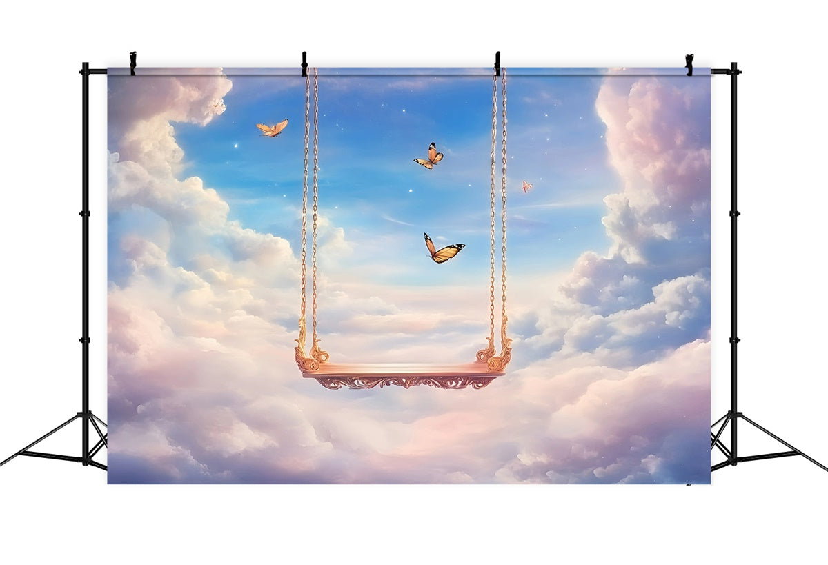 Cloudy Sky Backdrop Pastel Sky Butterfly Backdrop UK GQ57-130