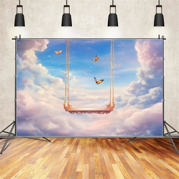 Cloudy Sky Backdrop Pastel Sky Butterfly Backdrop UK GQ57-130