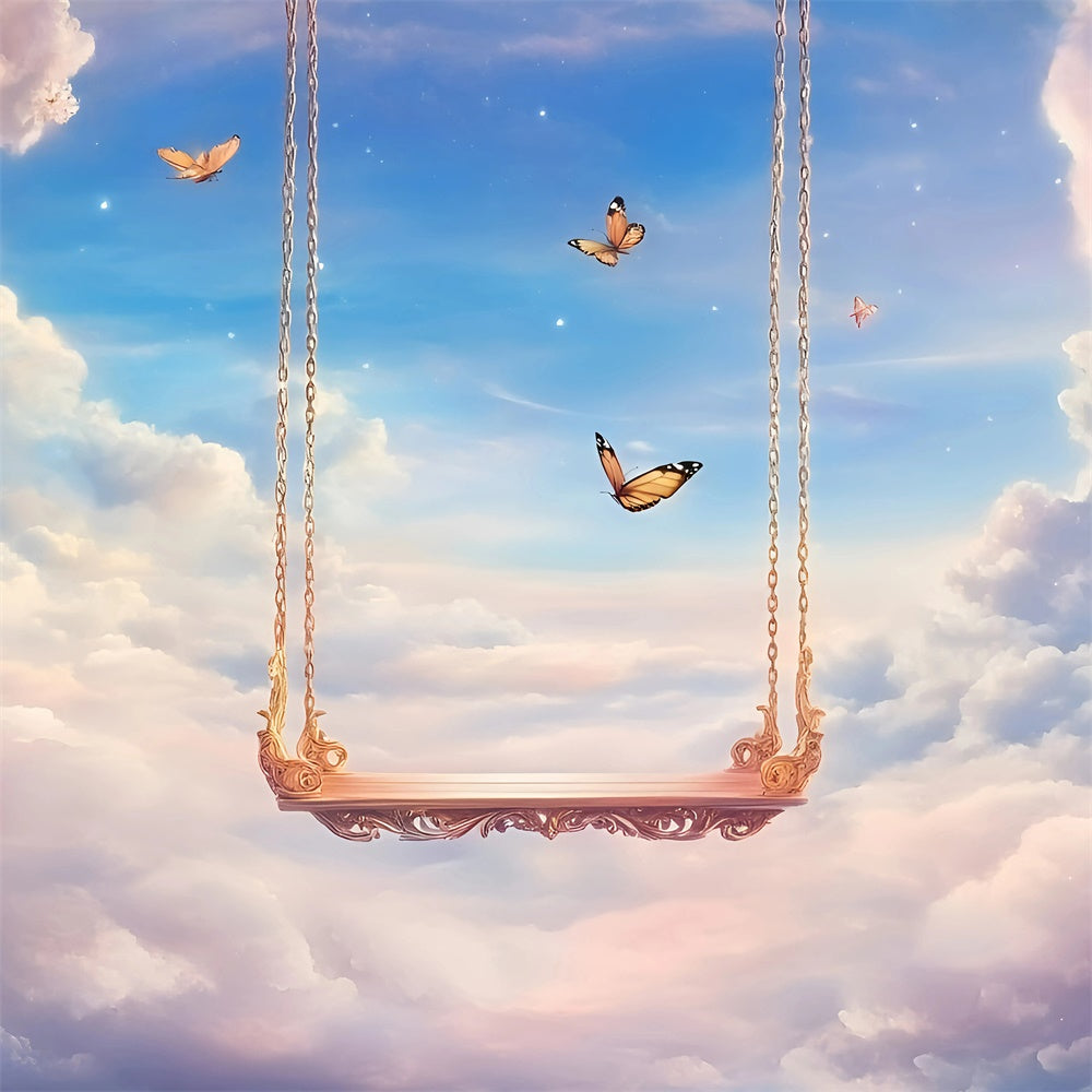 Cloudy Sky Backdrop Pastel Sky Butterfly Backdrop UK GQ57-130