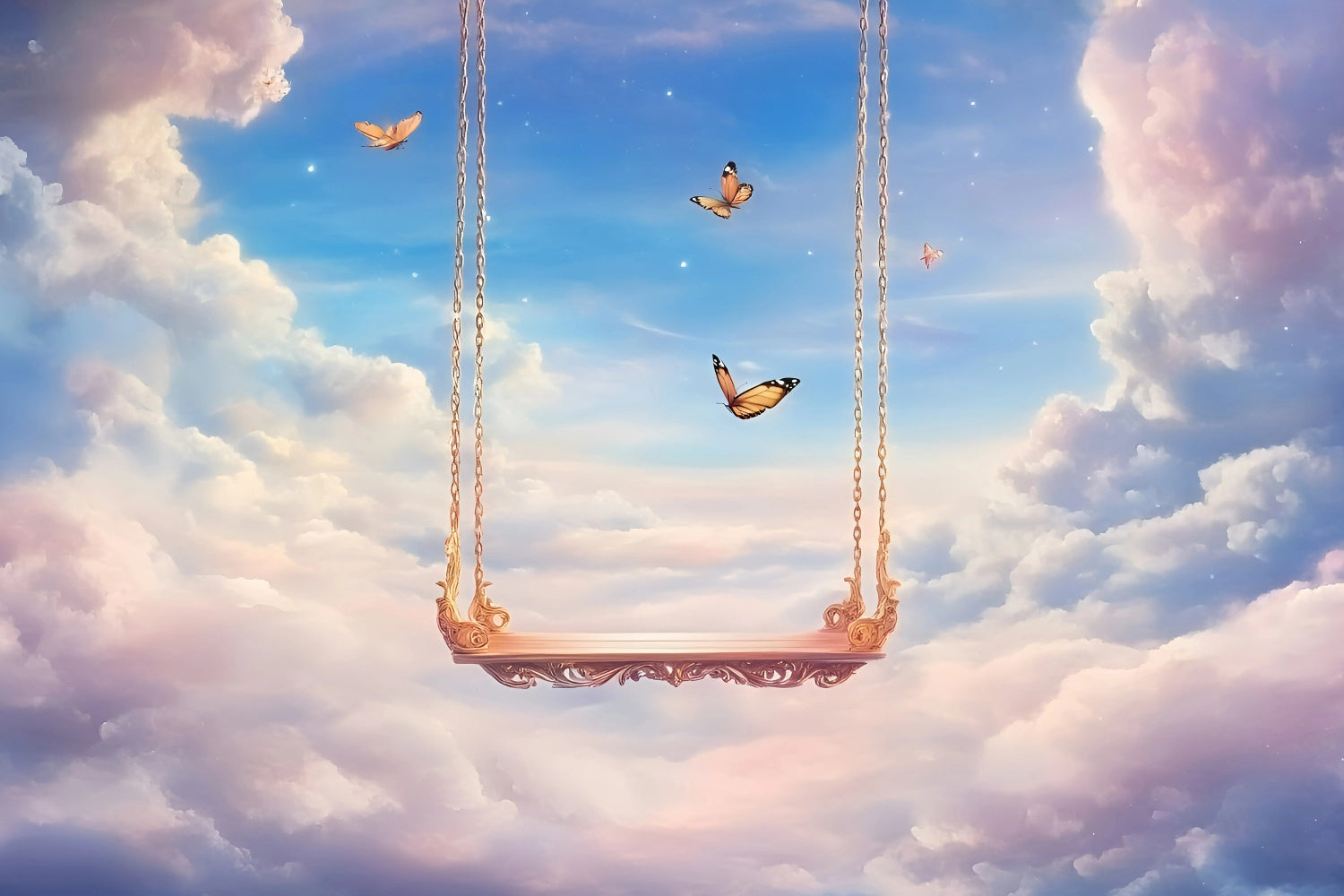 Cloudy Sky Backdrop Pastel Sky Butterfly Backdrop UK GQ57-130