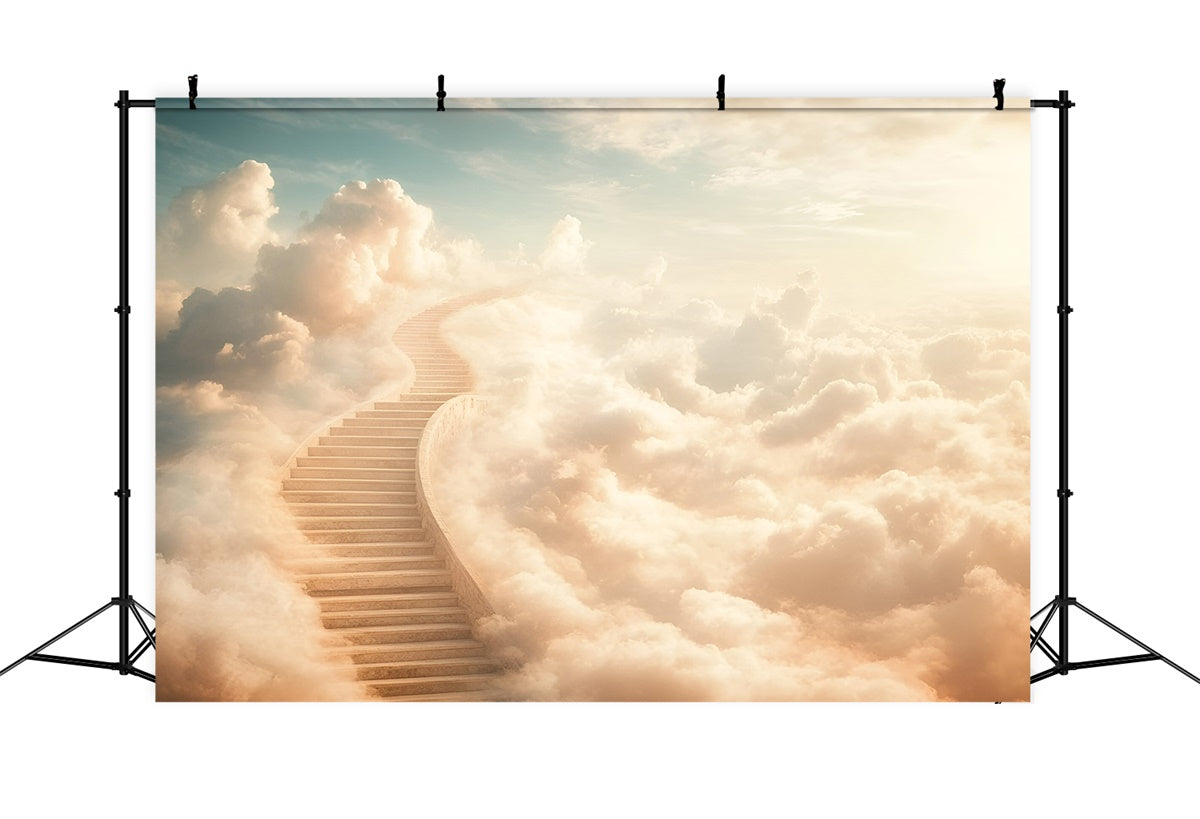 Cloud Photography Backdrop Dreamy Cloud Stairs Backdrop UK GQ57-131