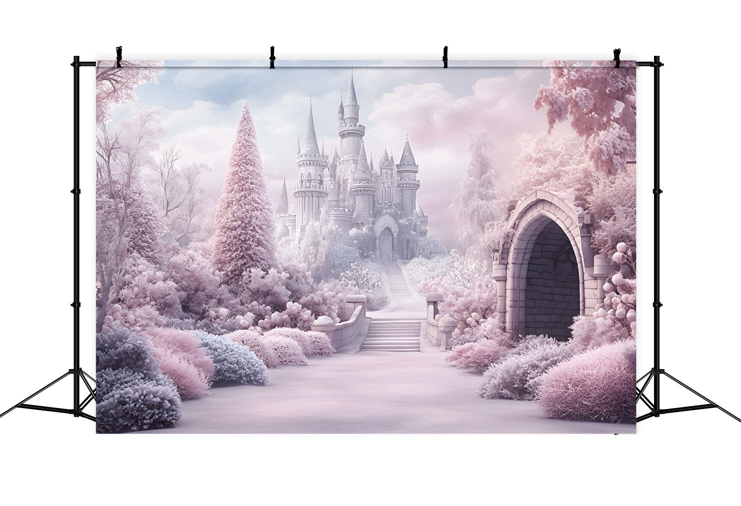Winter Backdrop Photography Blush Winter Castle Backdrop UK GQ57-157