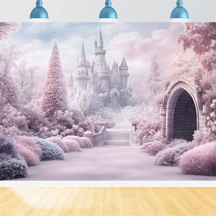 Winter Backdrop Photography Blush Winter Castle Backdrop UK GQ57-157