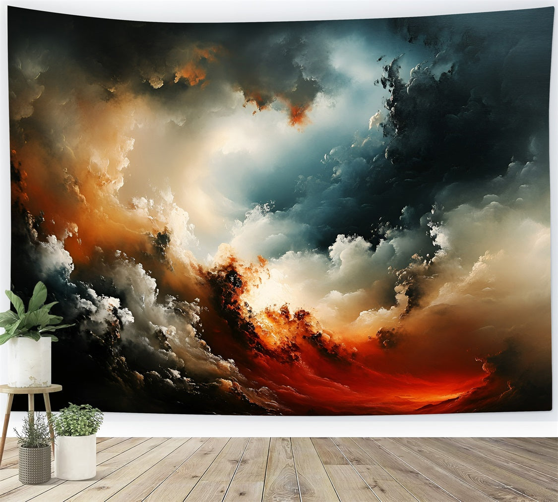 Fine Art Backdrops Abstract Sunset Storm Fabric Backdrop UK GQ57-197