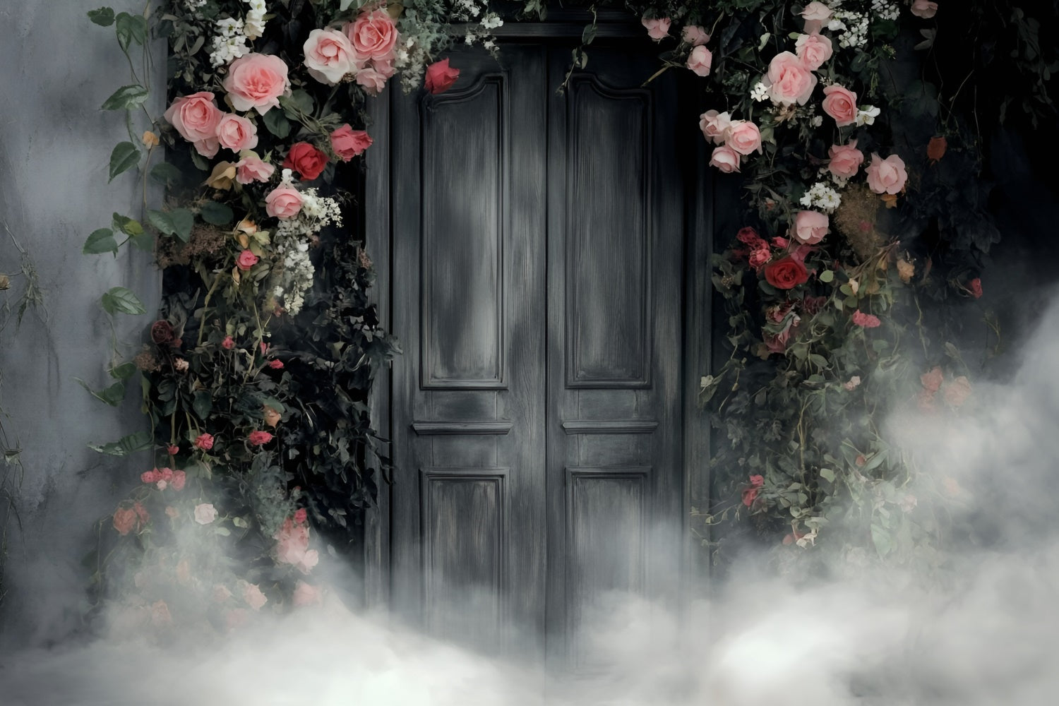 Artistic Backdrop Smoky Floral Muslin Photography Backdrops UK GQ57-200