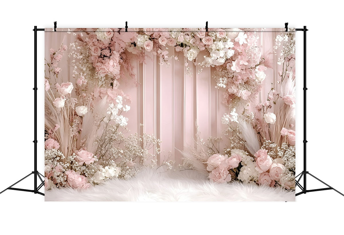 Bohemian Photo Backdrop Pink Garden Romance Backdrop UK GQ57-217