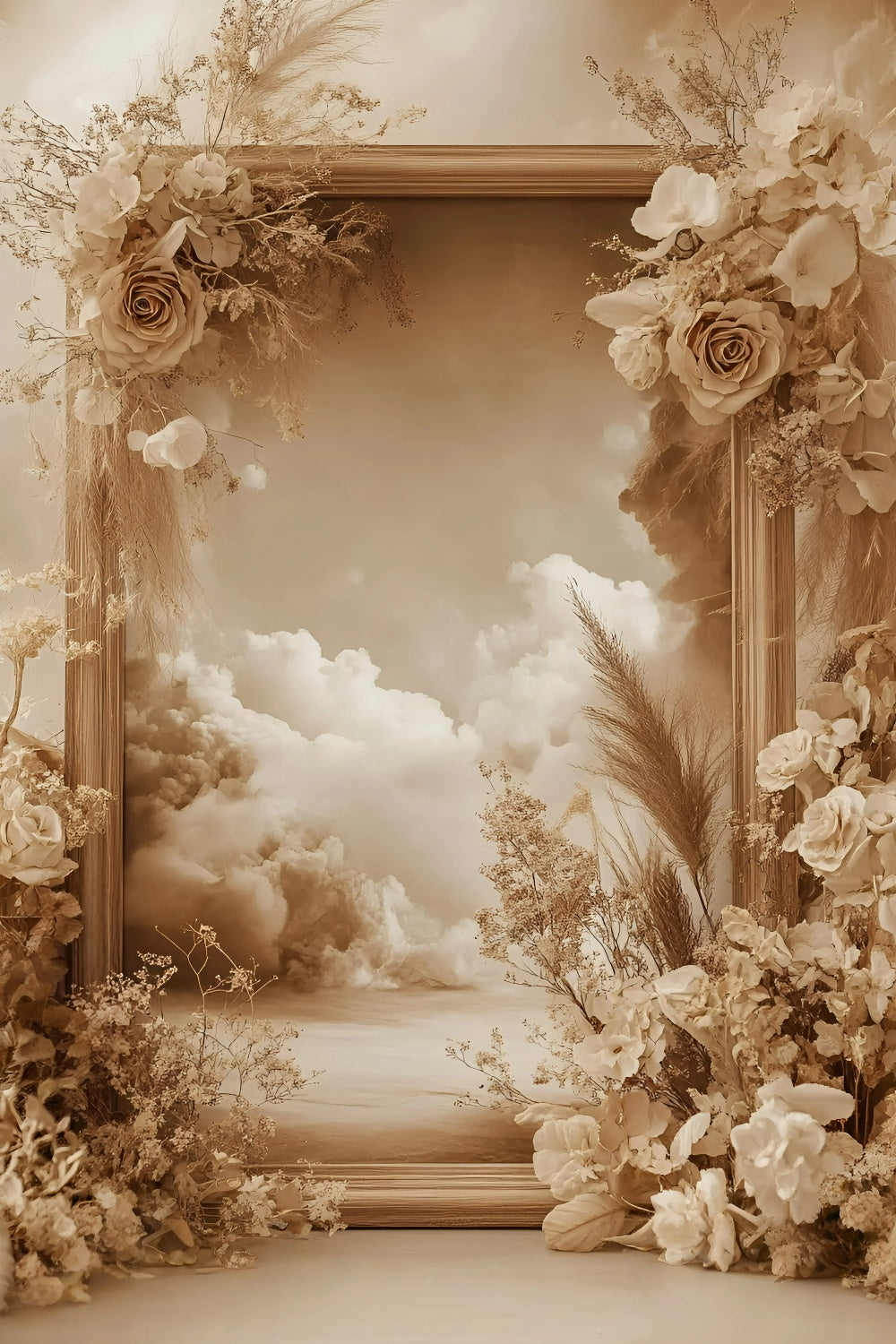 Bohemian Style Backdrop Serene Cloud Blossom Backdrop UK GQ57-218