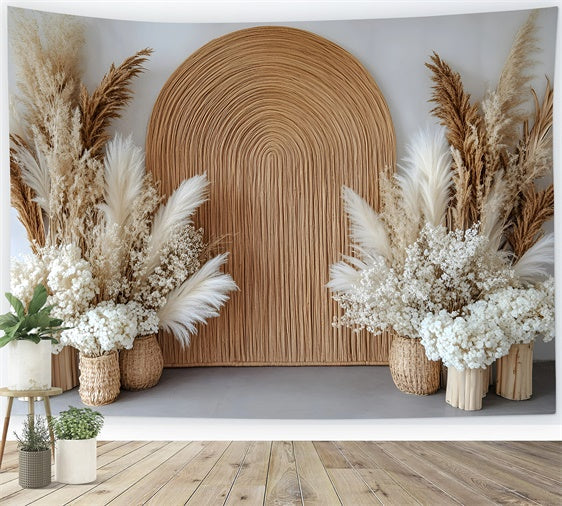Bohemian Backdrops Pampas Dream Woven Arch Backdrop UK GQ57-235