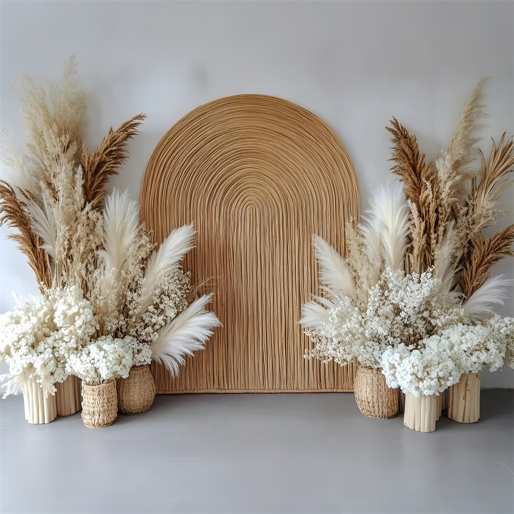Bohemian Backdrops Pampas Dream Woven Arch Backdrop UK GQ57-235