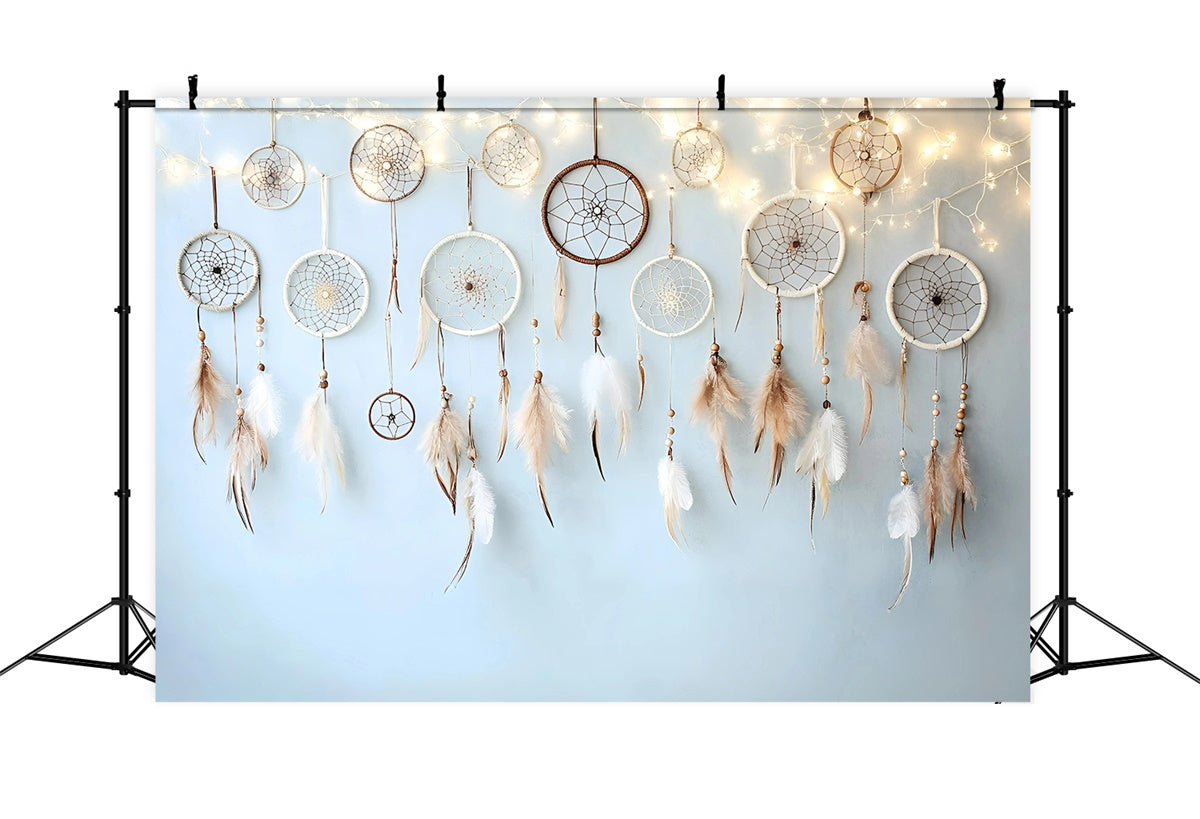 Boho Backdrop Feathered Dreamcatcher Serenity Backdrop UK GQ57-237